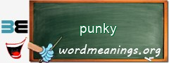 WordMeaning blackboard for punky